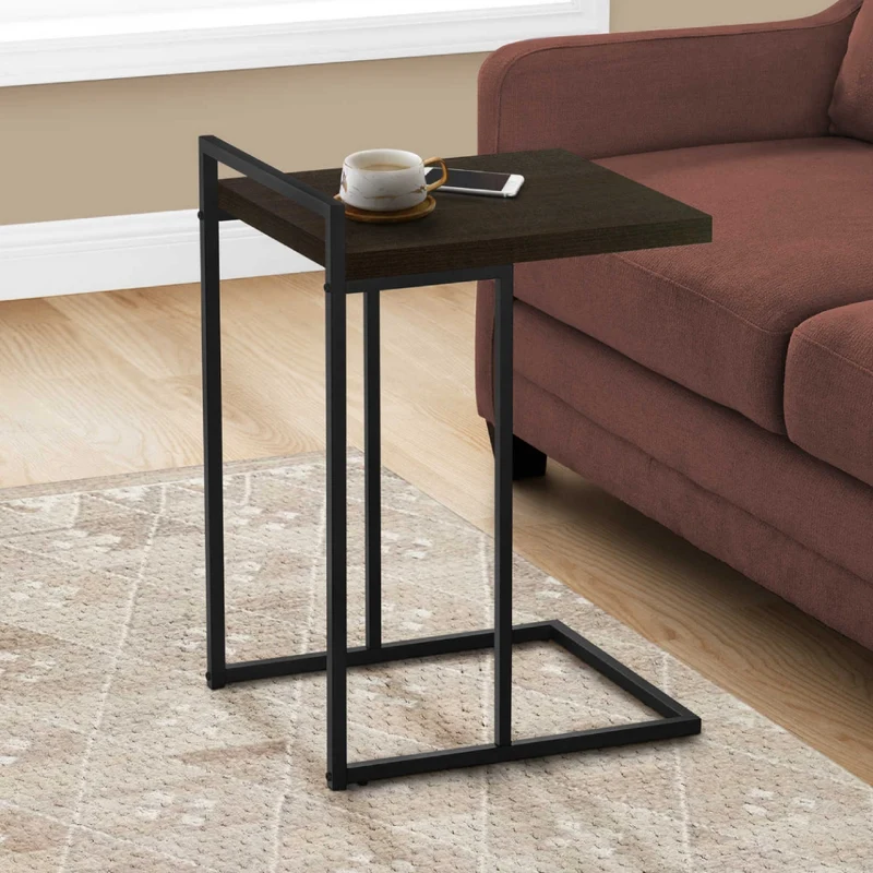 Table d'appoint en MDF/stratifé et métal noir - I 3631-3635
