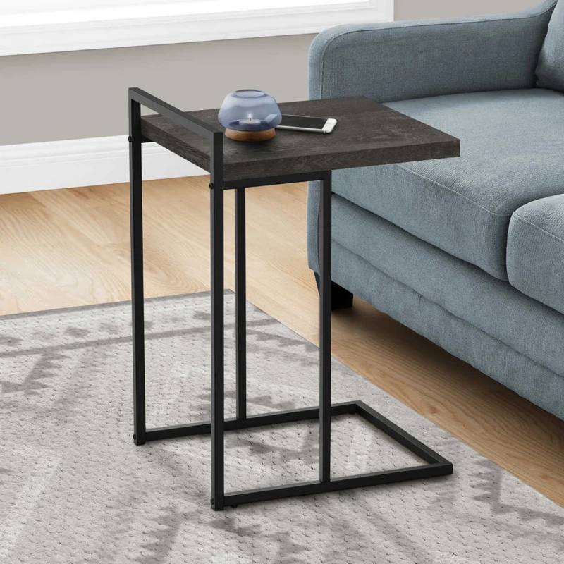 Table d'appoint en MDF/stratifé et métal noir - I 3631-3635