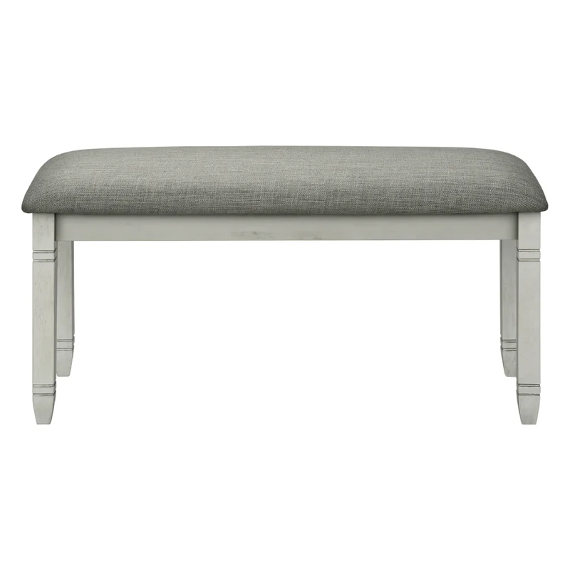 Banc de salle à manger rembourré en tissu gris - I 1257