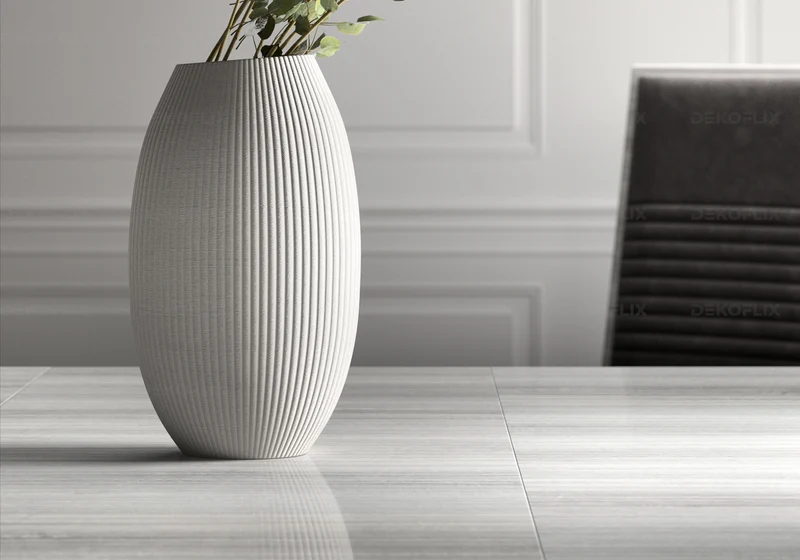Table à manger extensible ou fixe gris laquée - Mia