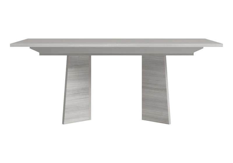 Table à manger extensible ou fixe gris laquée - Mia