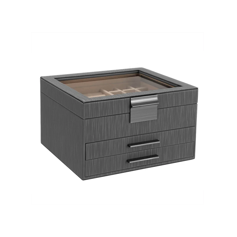 Caja Joyero con Tapa de Cristal