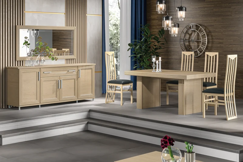 Ensemble meuble salon chêne clair – NATURA