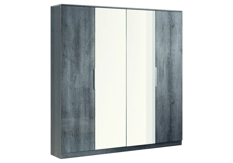 Chambre complète capitonnée bois gris foncé – LUNA
