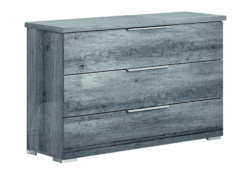 Chambre complète capitonnée bois gris foncé – LUNA