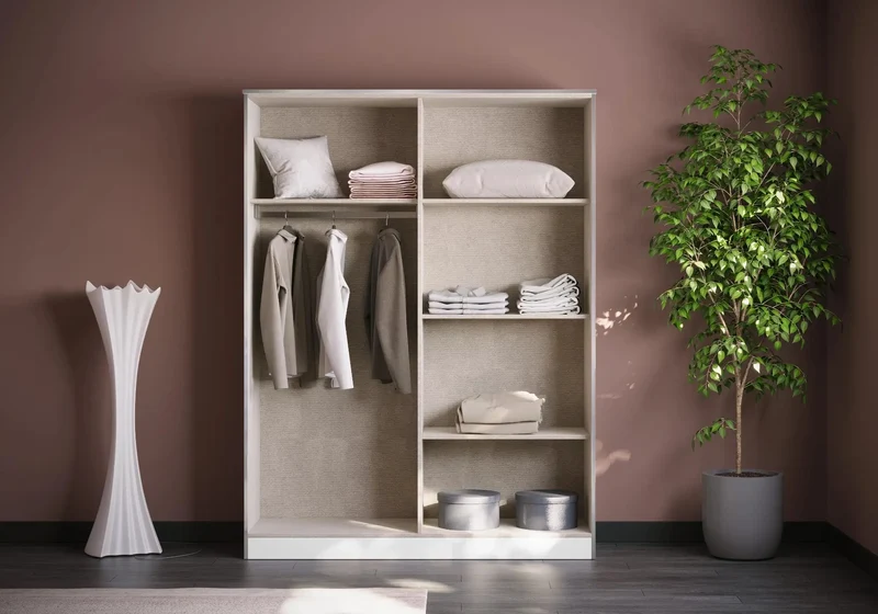 Chambre complète marbre laqué lit capitonné LED – NOEMI