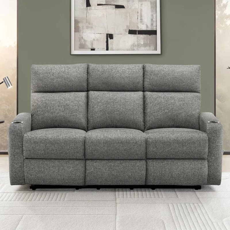 Sofa inclinable en tissu ou aspect cuir