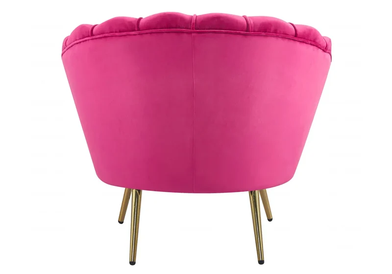 Fauteuil coquillage doré fuchsia - Nymea