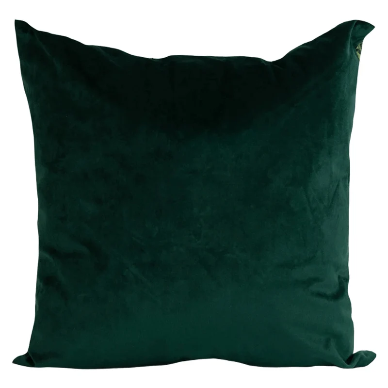 Coussin 18 x 18 po en velours imprimé d'oiseaux tropicaux - Lima