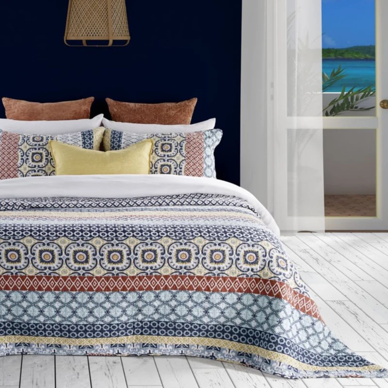 Courtepointe en coton multicolore Simple - Nikos