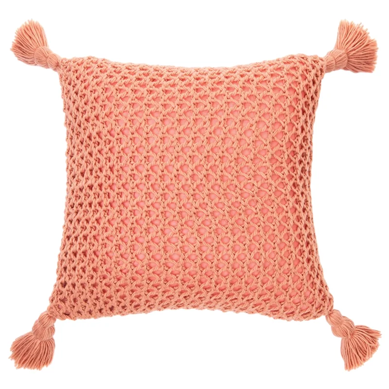 Coussin 20 x 20 po en tricot acrylique - Shiva