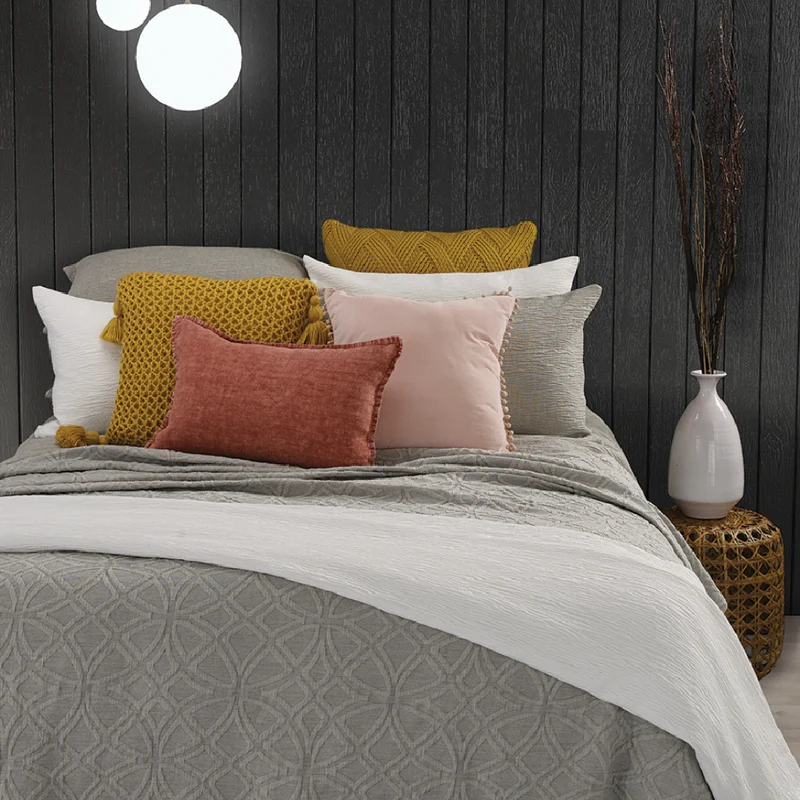 Couverture en coton gris Grand - Römer