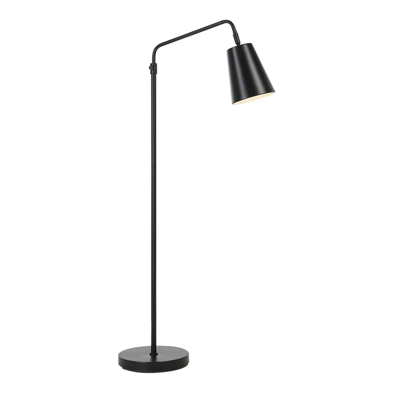 Lampe sur pied en fer noir mat 56,75 po - Notingham
