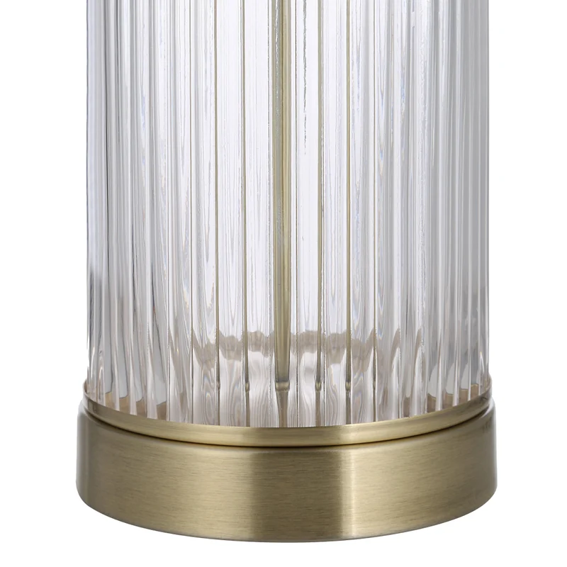 Ensemble de 2 lampes de table en verre avec accents en laiton 25 po - Ocala