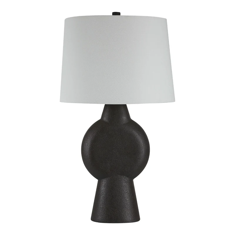 Lampe de table en résine fini pierre noire 30 po - Fierra