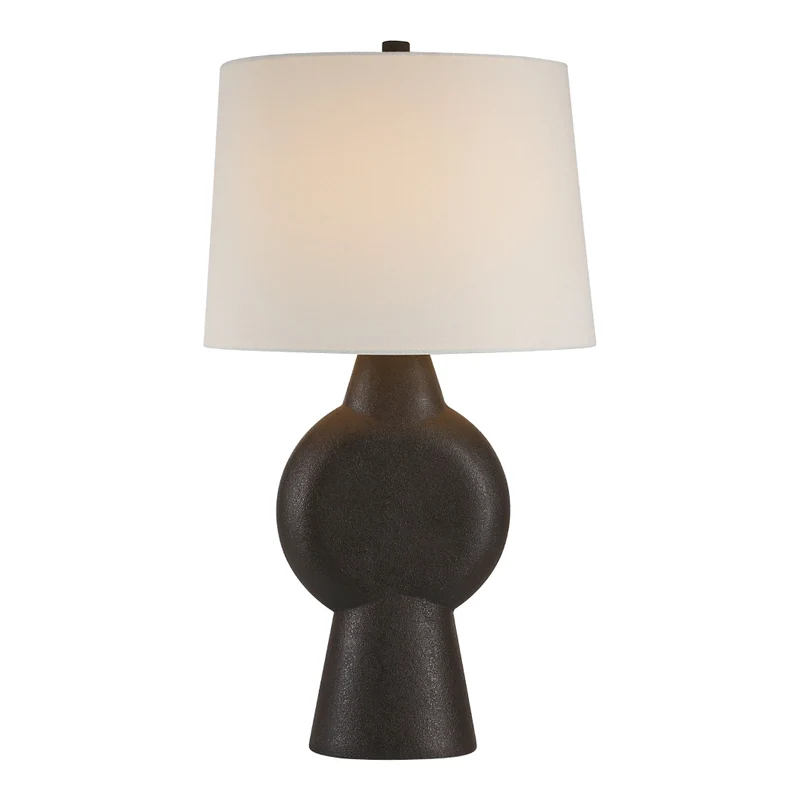 Lampe de table en résine fini pierre noire 30 po - Fierra