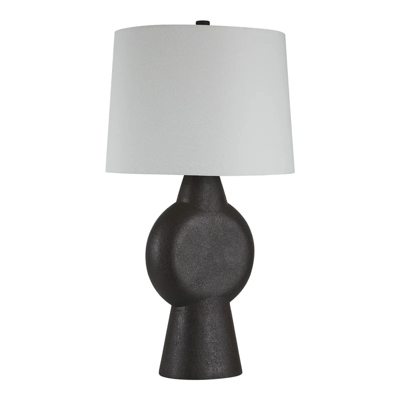 Lampe de table en résine fini pierre noire 30 po - Fierra