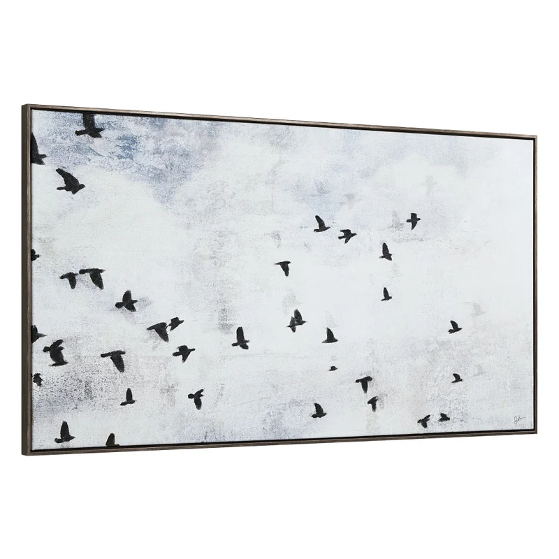 Toile 55 x 30 po avec un cadre gris - Paz