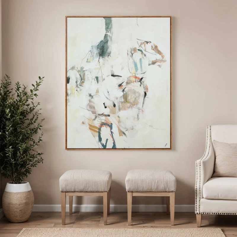 Toile 40 x 50 po avec un cadre en bois - Kona
