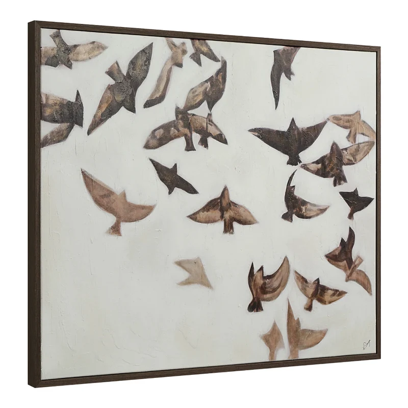 Toile 50 x 40 po avec un cadre brun foncé - Busan