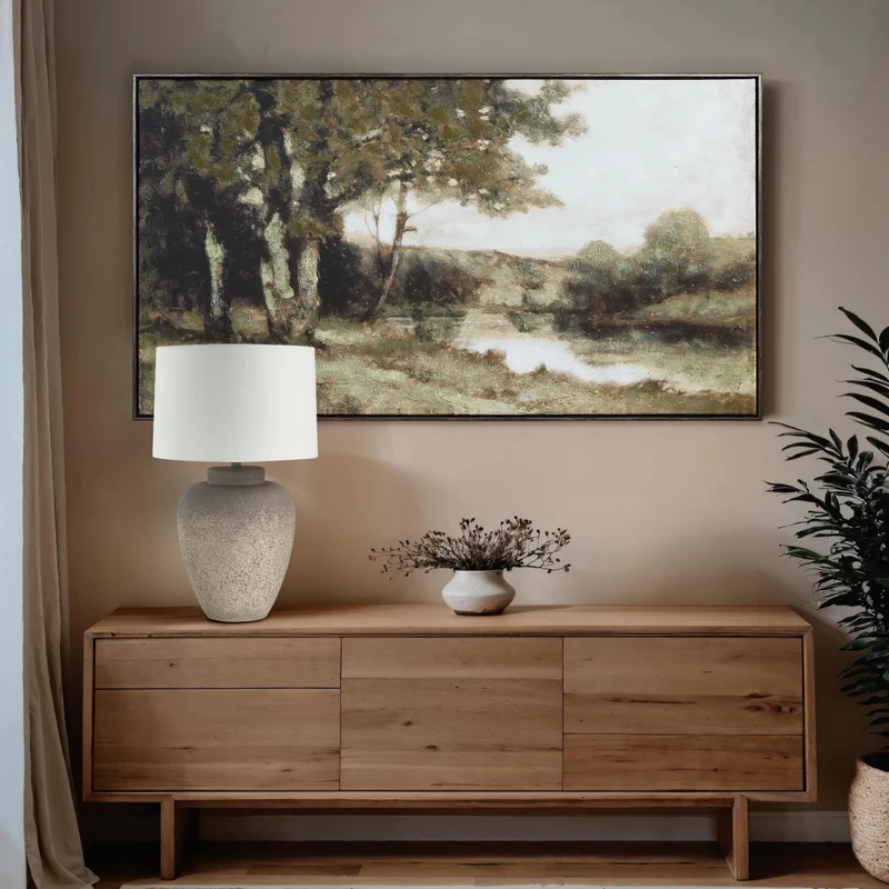 Toile 55 x 30 po avec un cadre gris - Dulcedo