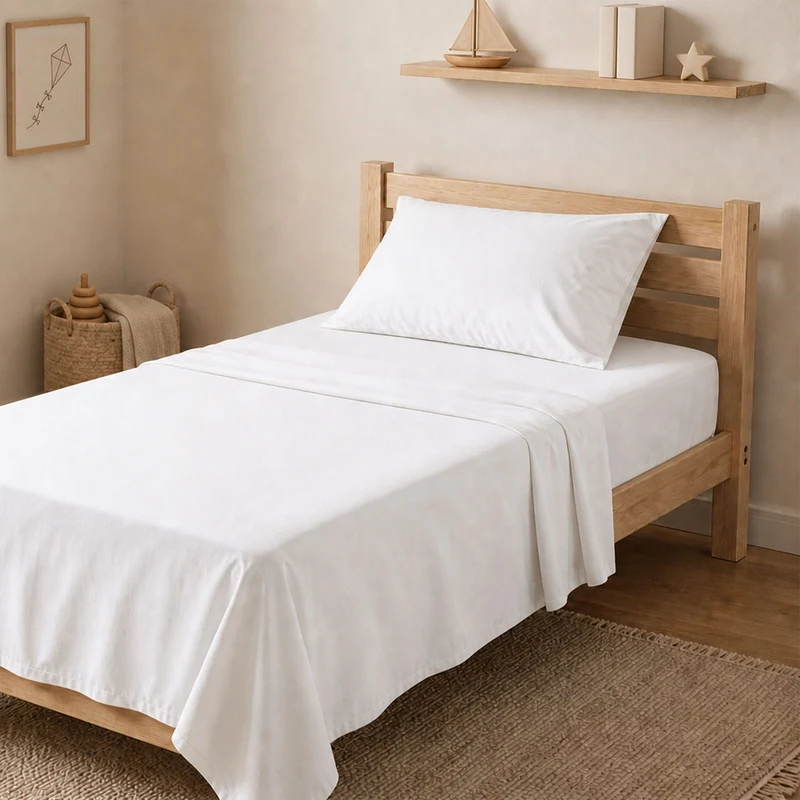 Ensemble de Draps Lit Simple - Blanc