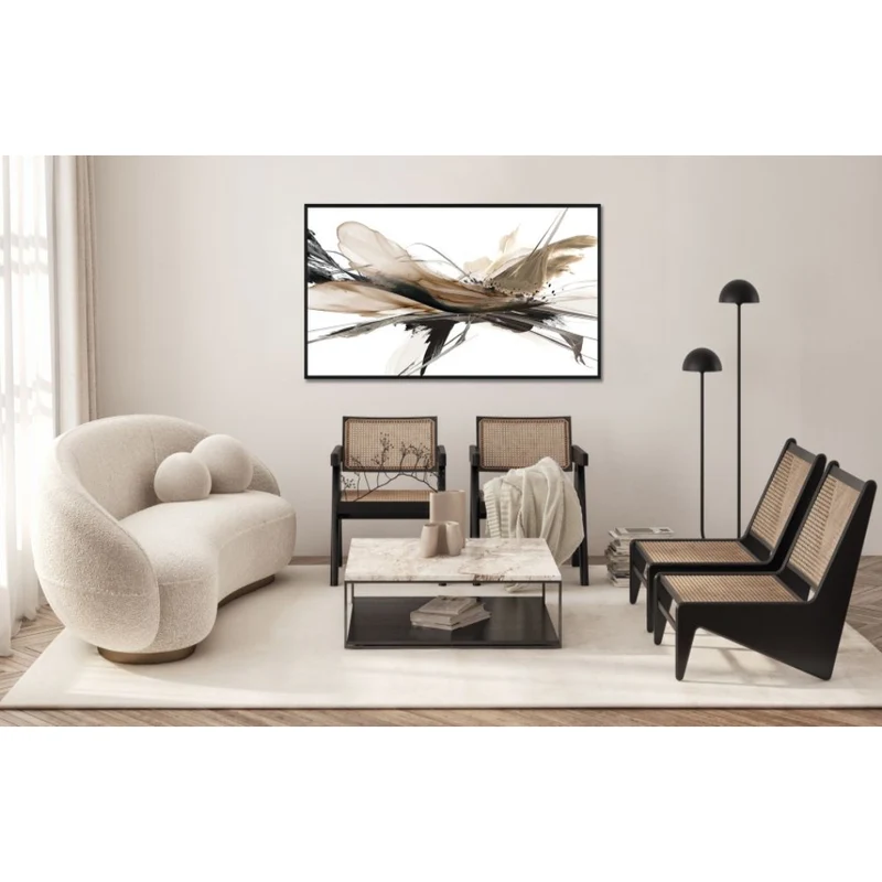 Toile 56 x 28 po avec un cadre noir - Melting Light