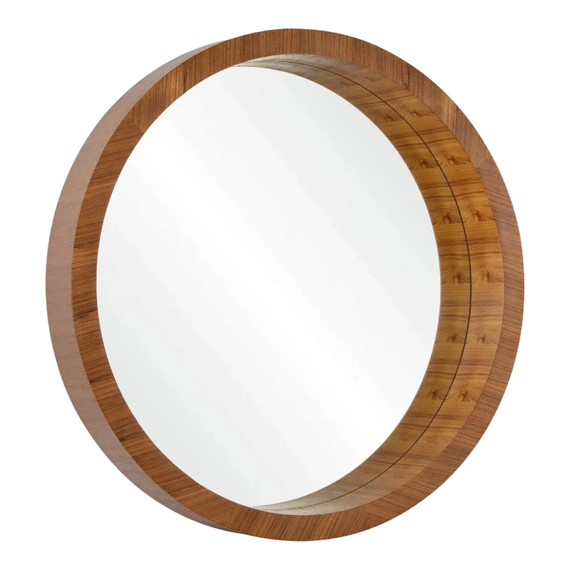 Miroir avec un cadre en bois/placage de noyer 33 po - Brynjar