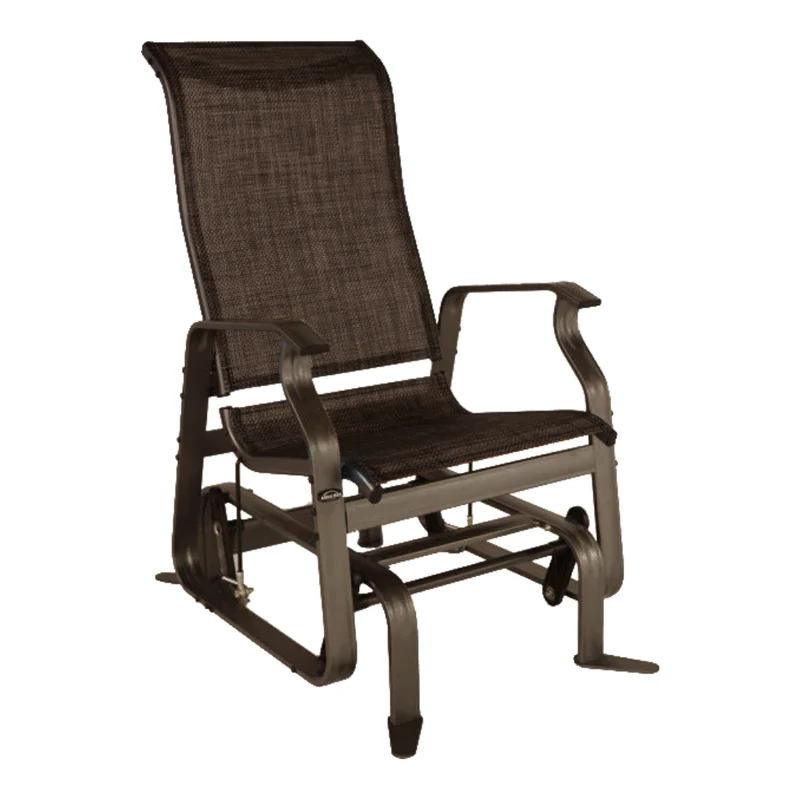 Chaise berçante autobloquante en tissu avec une structure en aluminium