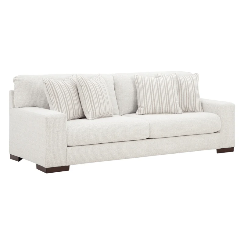 Sofa condo en tissu Next-Gen Nuvella blanc avec coussins - Bethley