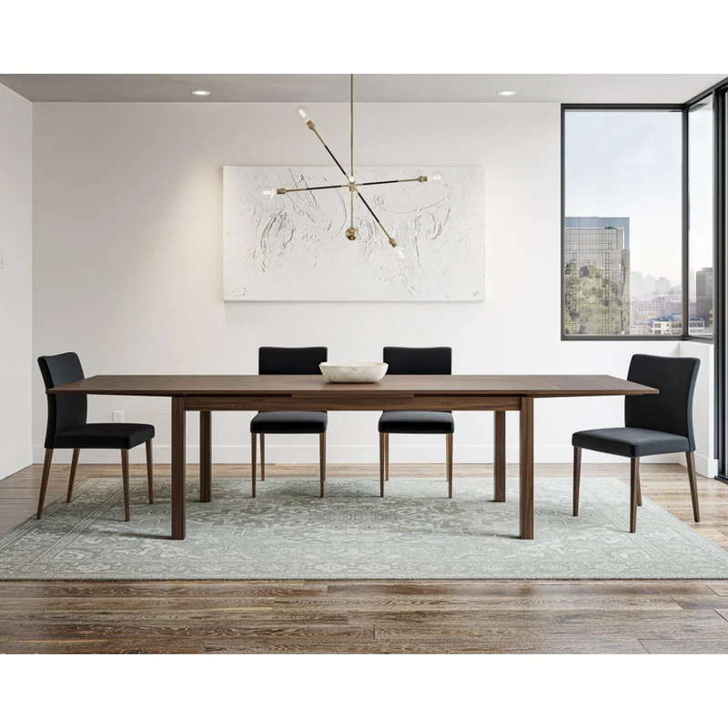 Chaise de salle à manger rembourrée en tissu beige - Cindi