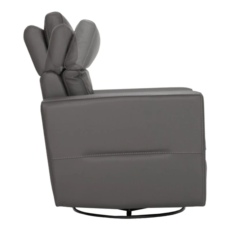 Fauteuil berçant, pivotant et inclinable motorisé en cuir - Portofino