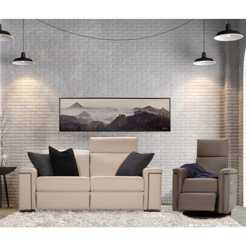 Sofa condo inclinable motorisé en cuir - Melbourne