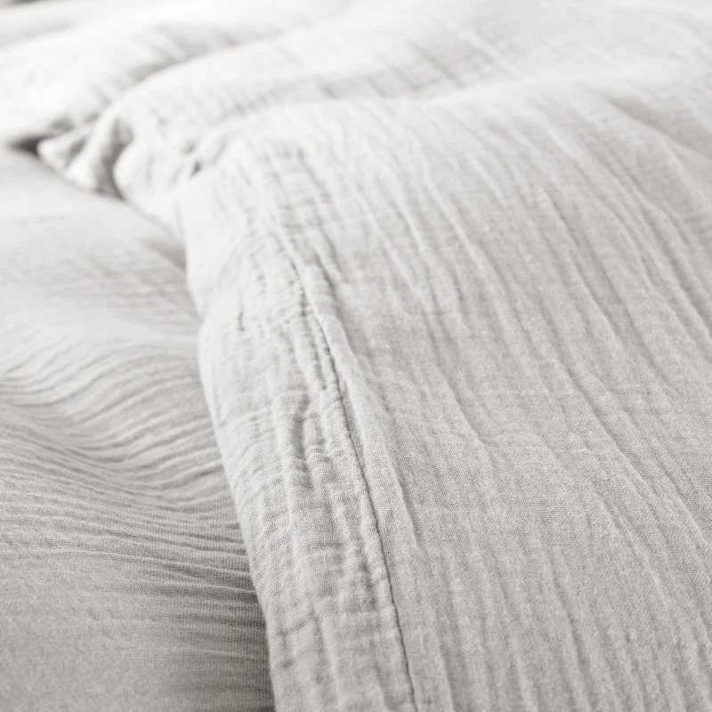 Pack 3 Pièces Housse de couette Gaze de Coton 140 x 200 cm Dh 90 Perle