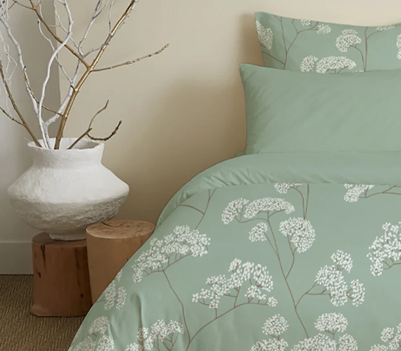 Pack 6 pièces Housse de couette Imprimé 240 x 260 cm - Drap housse 180 x 200 cm - 100% Coton 57 Fils