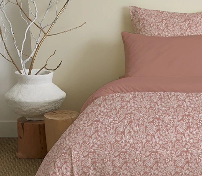 Pack 6 pièces Housse de couette Imprimé 220 x 240 cm - Drap housse 140 x 190 cm - 100% Coton 57 Fils
