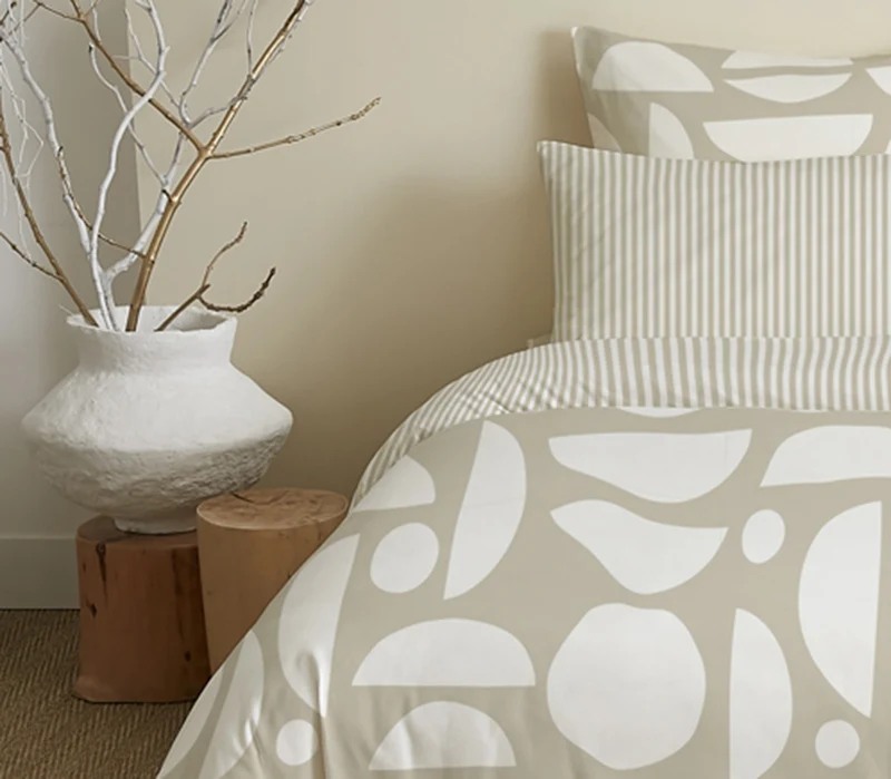 Pack 6 pièces Housse de couette Imprimé 220 x 240 cm - Drap housse 140 x 190 cm - 100% Coton 57 Fils