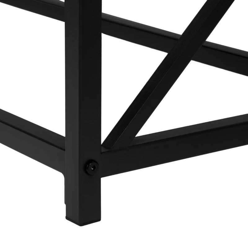 Table console en MDF/stratifié et métal noir - I 3532-3533-3534