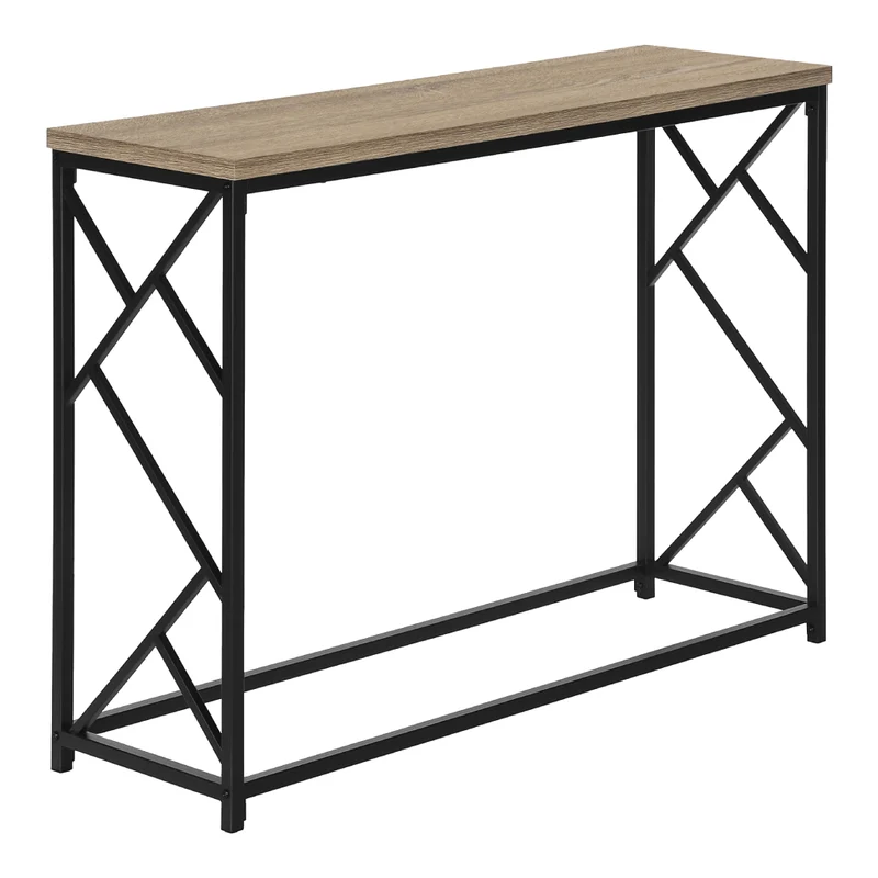 Table console en MDF/stratifié et métal noir - I 3532-3533-3534