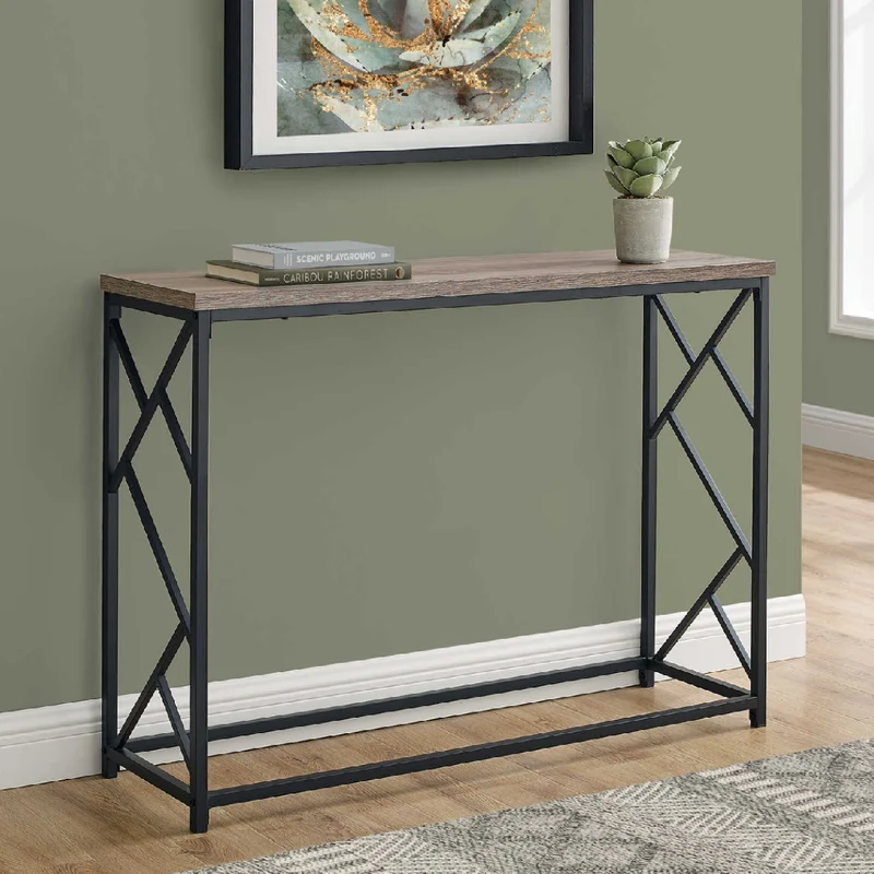 Table console en MDF/stratifié et métal noir - I 3532-3533-3534