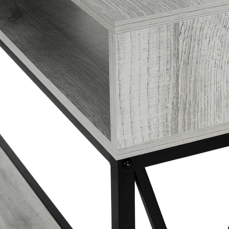 Table console en MDF/stratifié et métal noir - I 3572-3573-3574