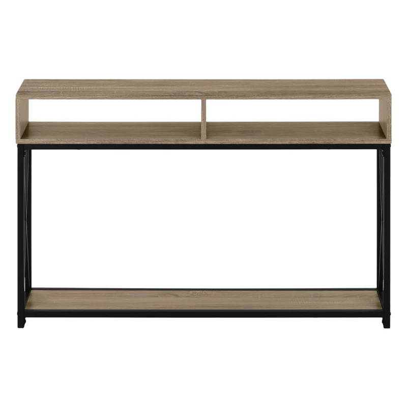 Table console en MDF/stratifié et métal noir - I 3572-3573-3574