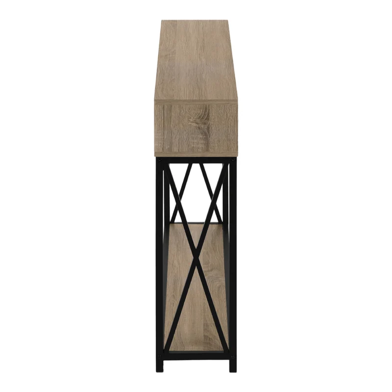 Table console en MDF/stratifié et métal noir - I 3572-3573-3574