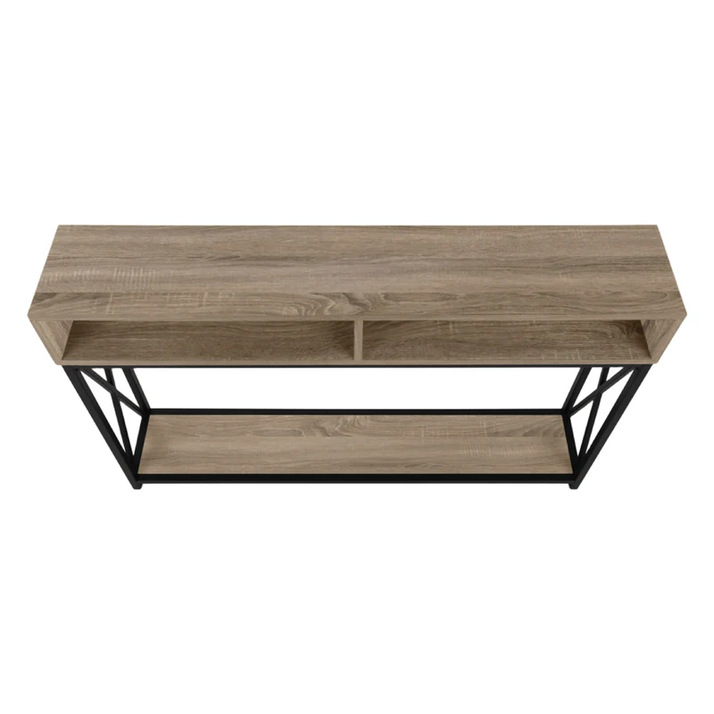 Table console en MDF/stratifié et métal noir - I 3572-3573-3574