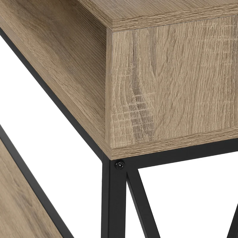 Table console en MDF/stratifié et métal noir - I 3572-3573-3574