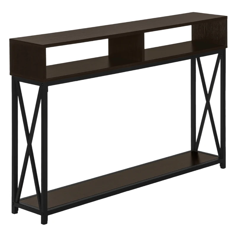 Table console en MDF/stratifié et métal noir - I 3572-3573-3574