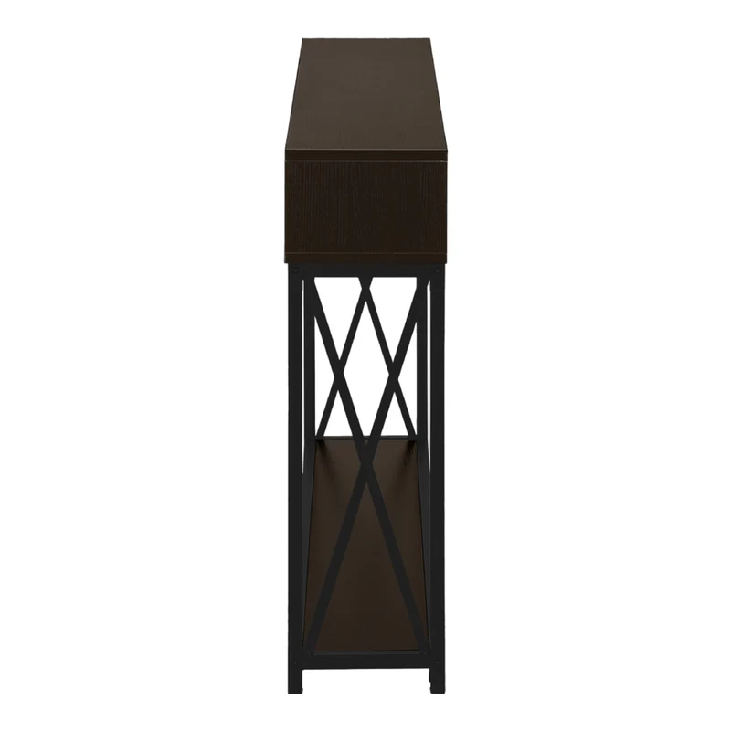 Table console en MDF/stratifié et métal noir - I 3572-3573-3574