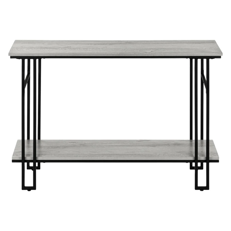 Table console en MDF/stratifié et métal noir - I 3576-3577