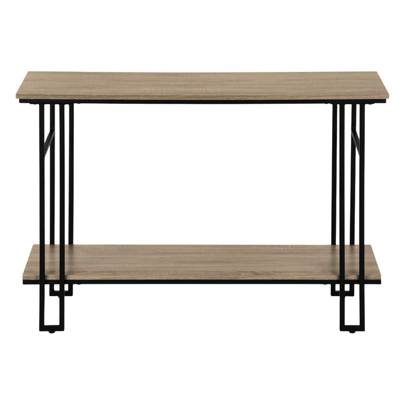 Table console en MDF/stratifié et métal noir - I 3576-3577