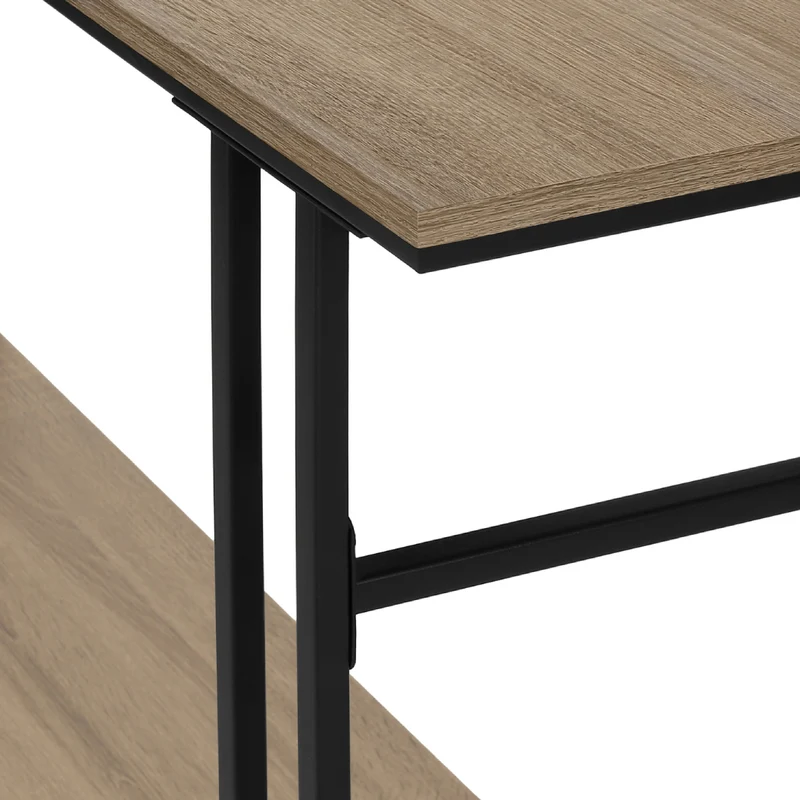 Table console en MDF/stratifié et métal noir - I 3576-3577